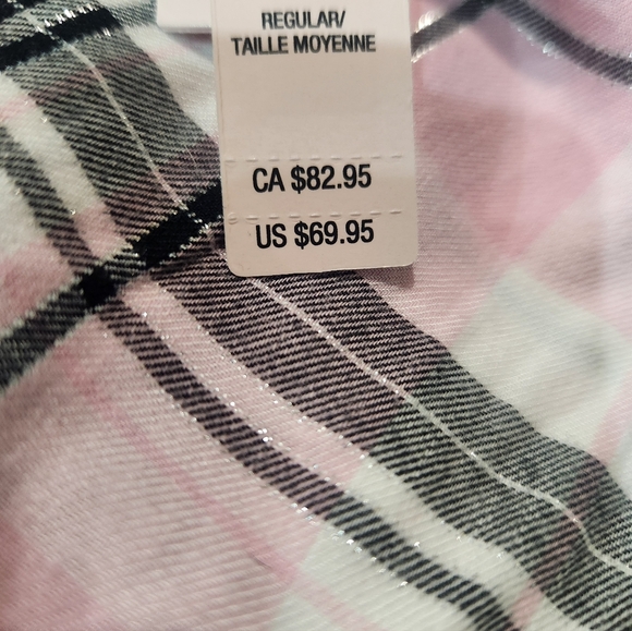 *NWT* Victoria's Secret Flannel Pajama Set -Pink Plaid- M - Picture 8 of 8